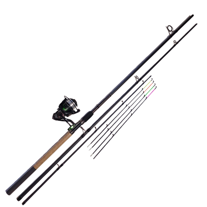 Kit Feeder Complet 3.90m – Mulinetă + Fir + Picheți Inox + Suporturi + Penar 8 Riguri